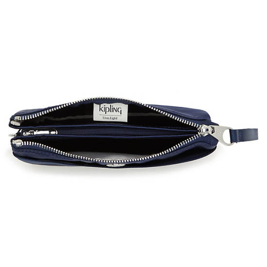 Bolsas Kipling Creativity Extra Large Metallic Wristlet Azul Marino | MX 2067AH